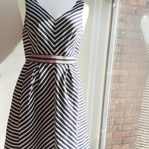Anthropologie Maeve Mitered Stripe Dress 6 - Picture 7 of 7